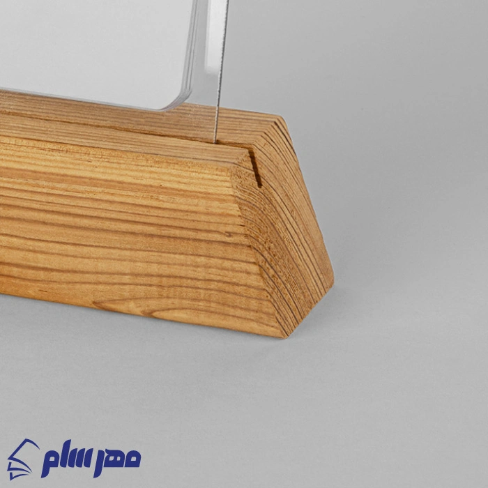 تقویم رومیزی چوبی 1406 بزرگ؛ پایه چوب طبیعی