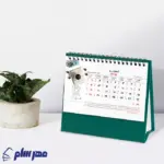 تقویم رومیزی 1406 افقی سبز تبلیغاتی