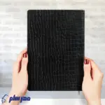سررسید وزیری 1406 دراگون مشکی چرمی