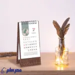 تقویم رومیزی 1406 عمودی قهوه ای دراگون