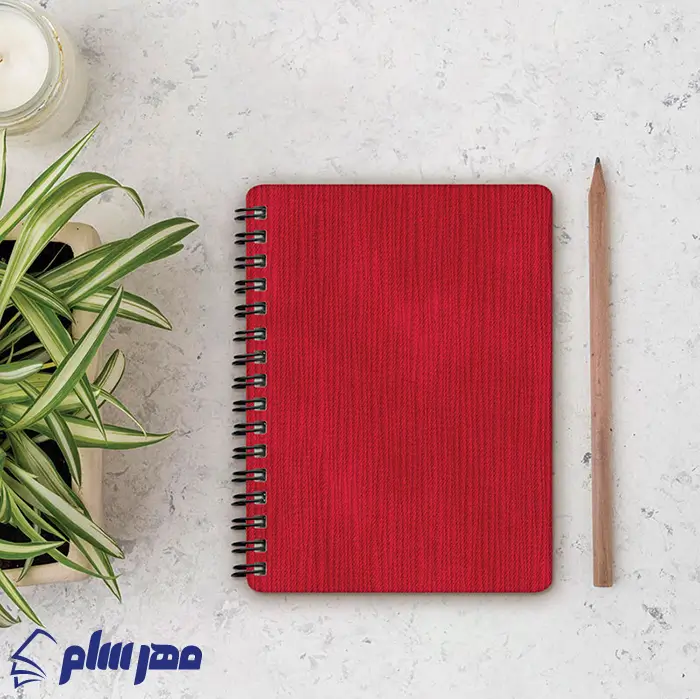 دفتر یادداشت A6 طرح موج قرمز
